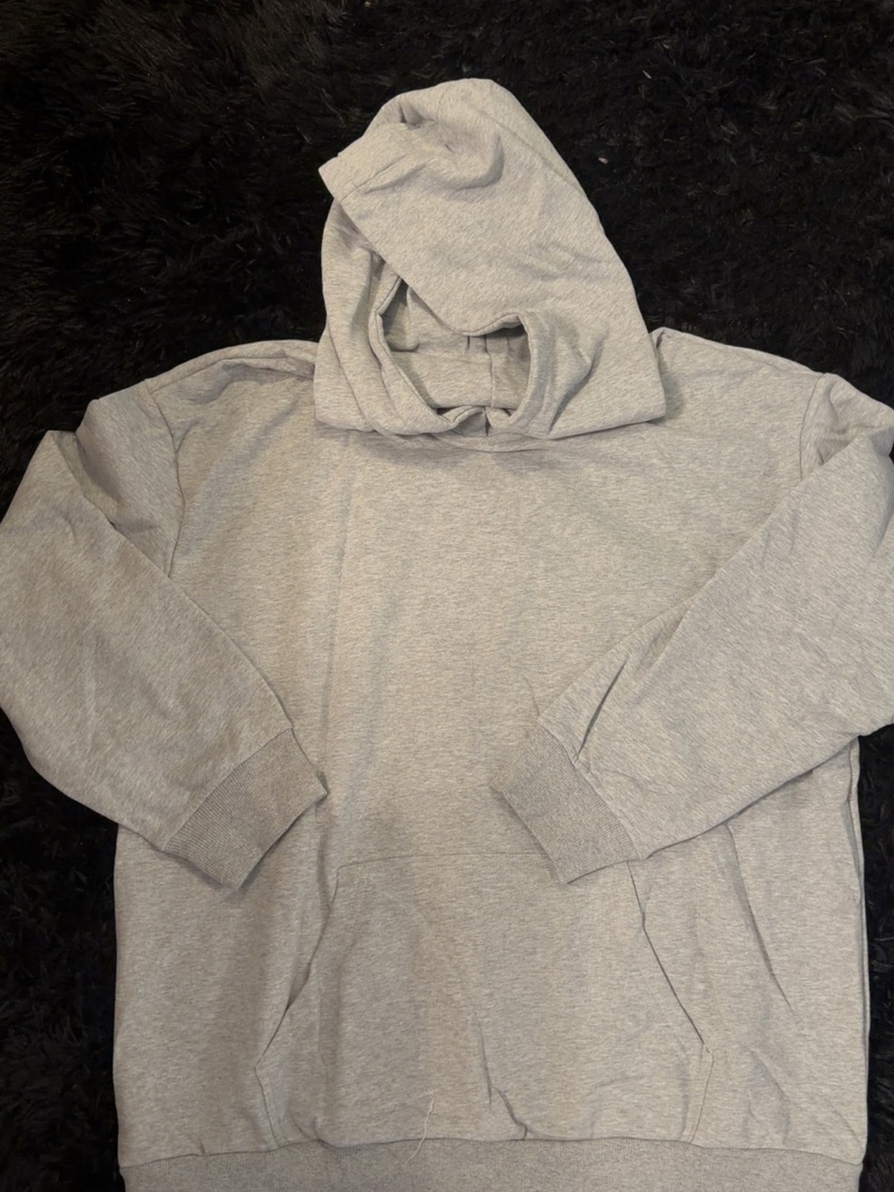 Men's Light Gray Pullover Hoodie - Casual Everyday Sweatshirt